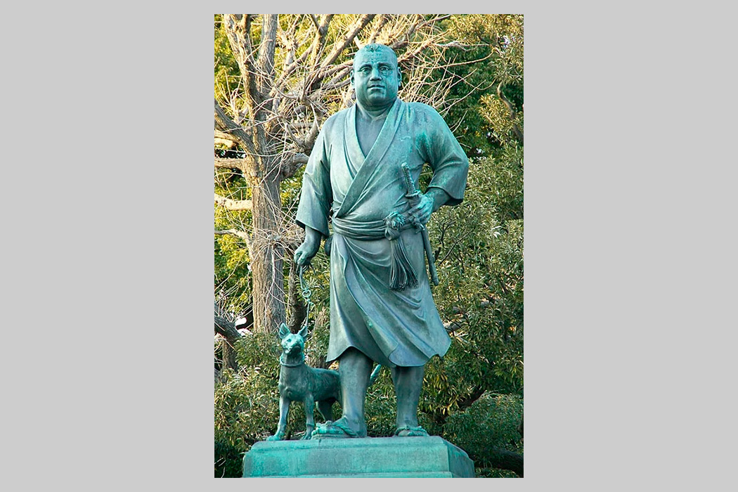 อนุสาวรีย์ไซโง ทากาโมริ ที่สวนสาธารณะอูเอโนะ กรุงโตเกียว ภาพจาก https://commons.wikimedia.org/wiki/File:SaigoTakamori1332.jpg